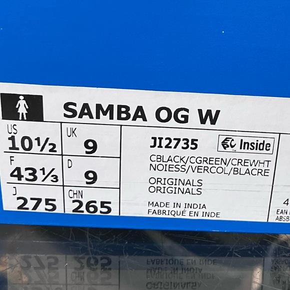 Women’s Adidas Samba OG Black Green Leopard Size 10.5 - Picture 8 of 8